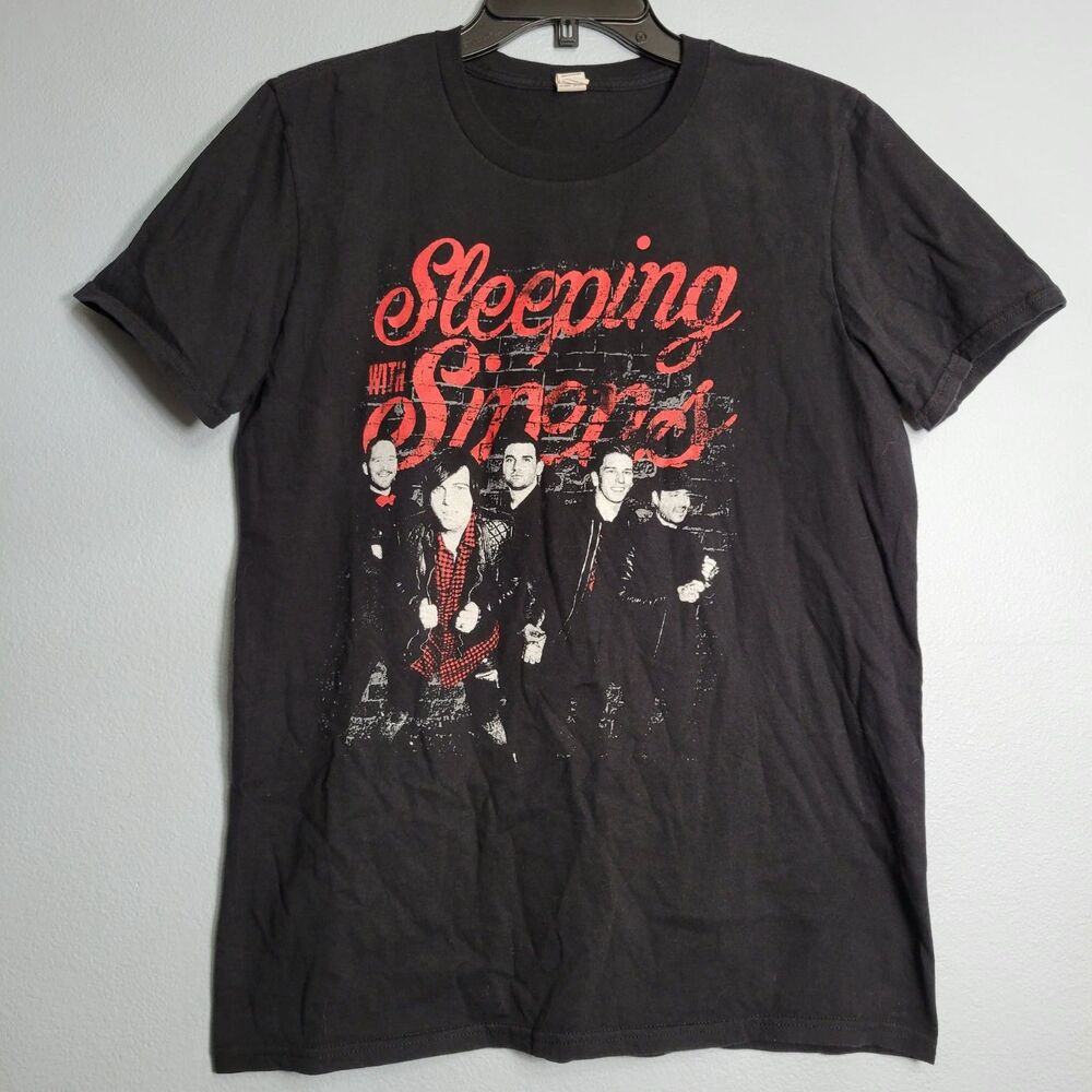 Sleeping With Sirens Shirt M Black Red Kellin Quinn Emo Punk Band Merch Grunge